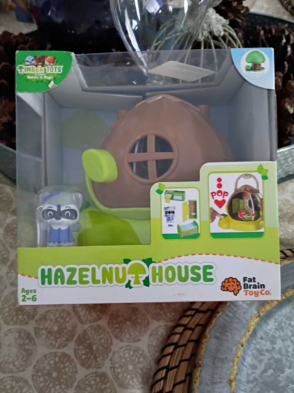 Fat Brain Toy Co. Hazelnut House Kids Playset - Brown & Green